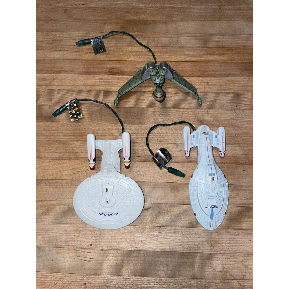 Vintage Hallmark Star Trek Christmas Ornaments Set of 3